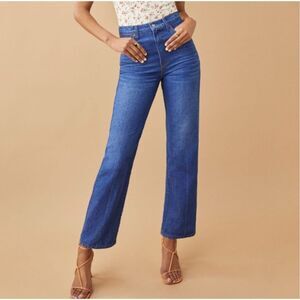 Reformation Cowboy High Rise Straight Jeans in Zenia Wash
